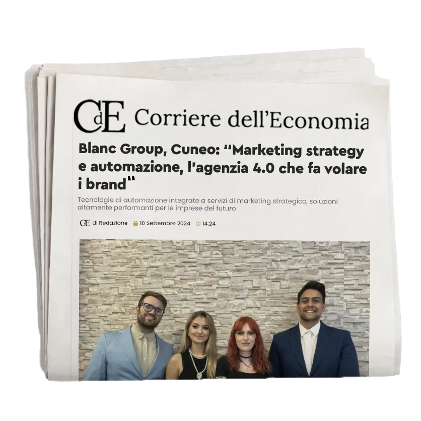Blanc Group sul giornale