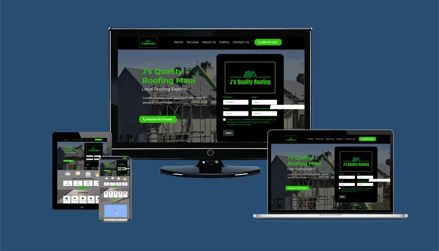 Contractor website mockup 5