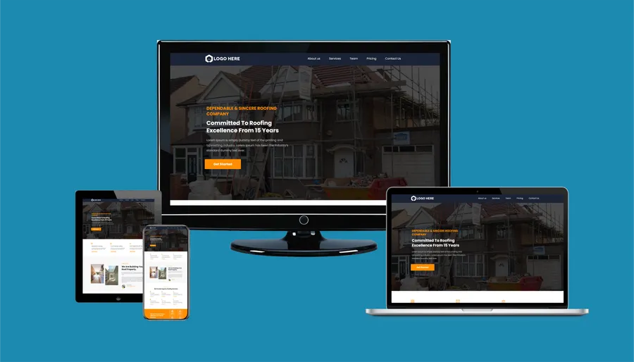 Contractor website mockup 4