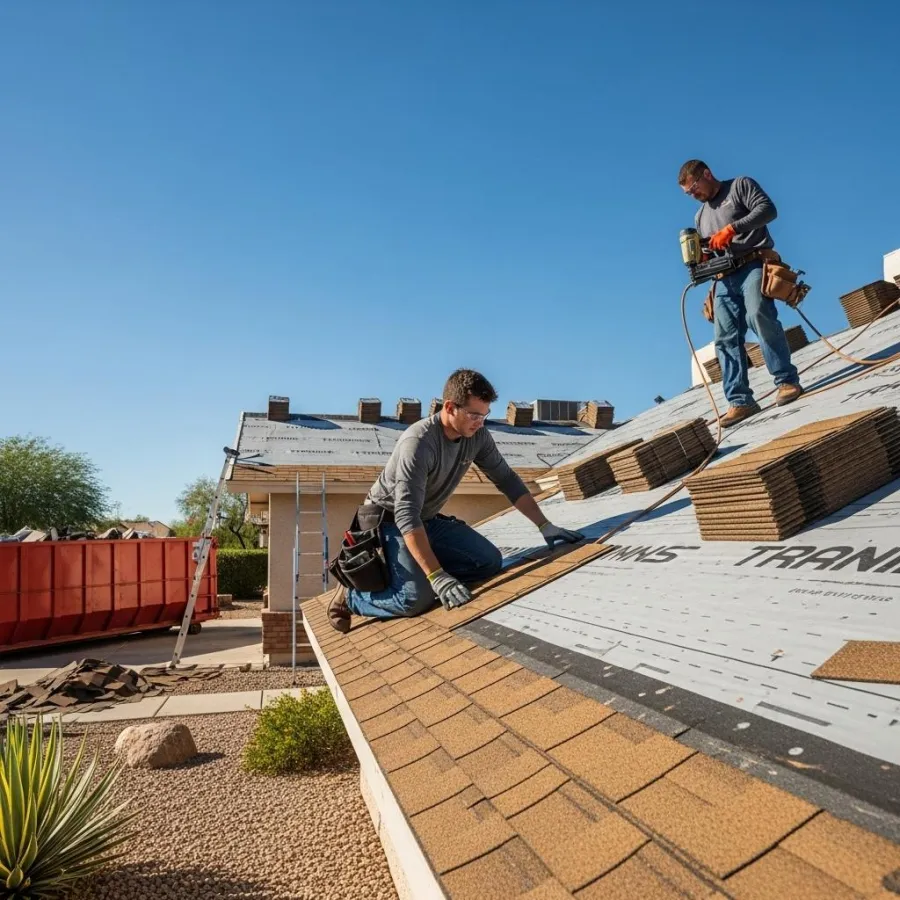 MTZ Roofing work on a Phoenix property