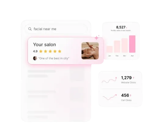 Local search visibility for braiding salons