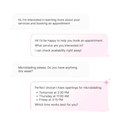 Instant inquiry response