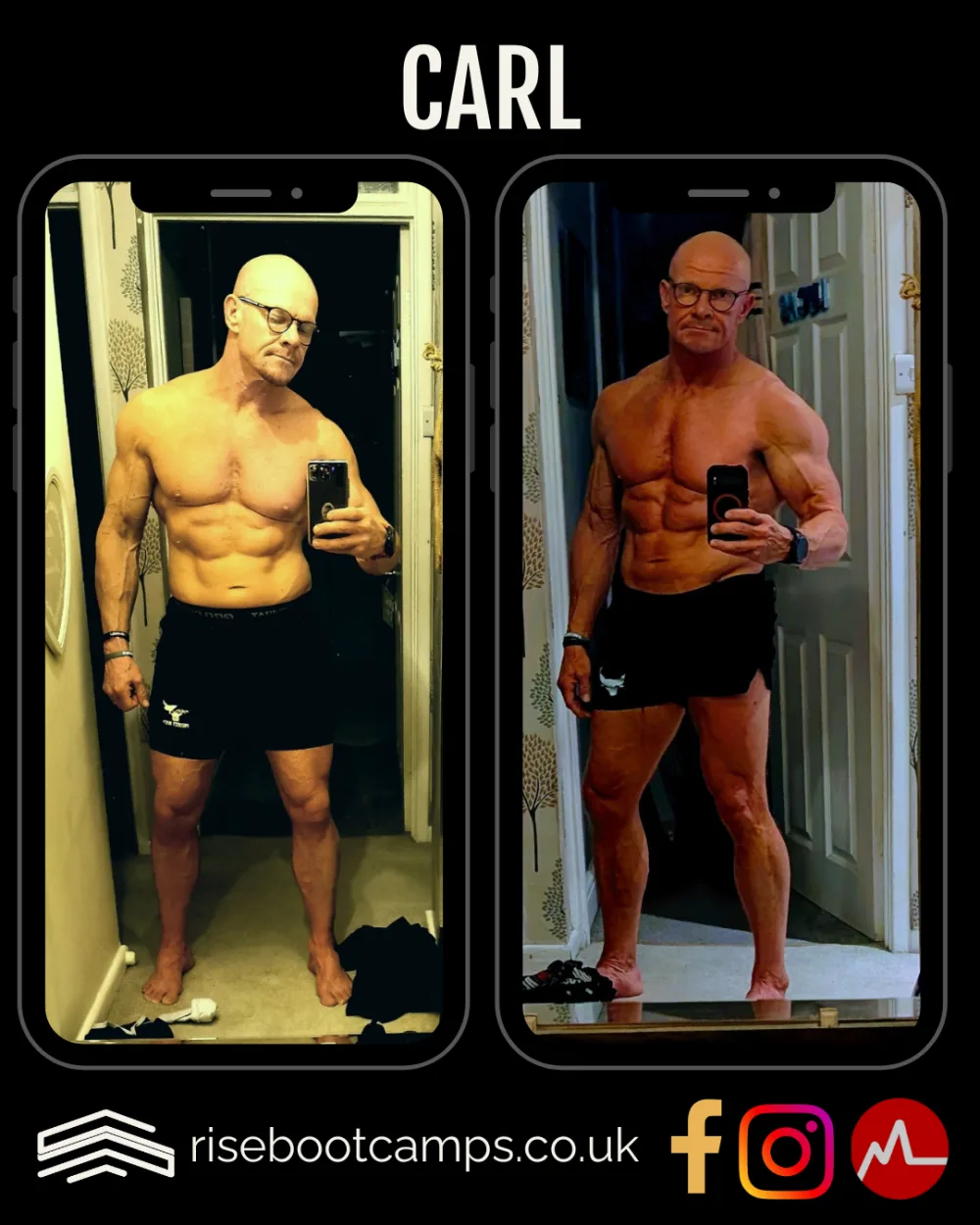 Carl showing the results of continued training