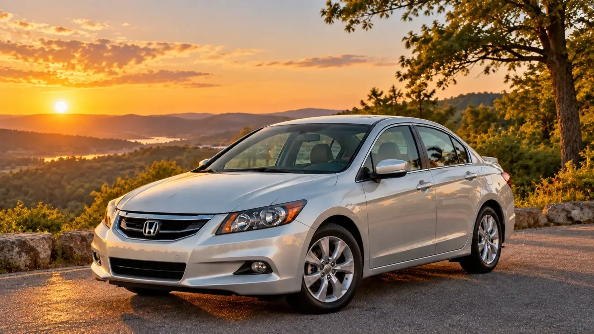 2015 Honda Civic, silver, at sunset