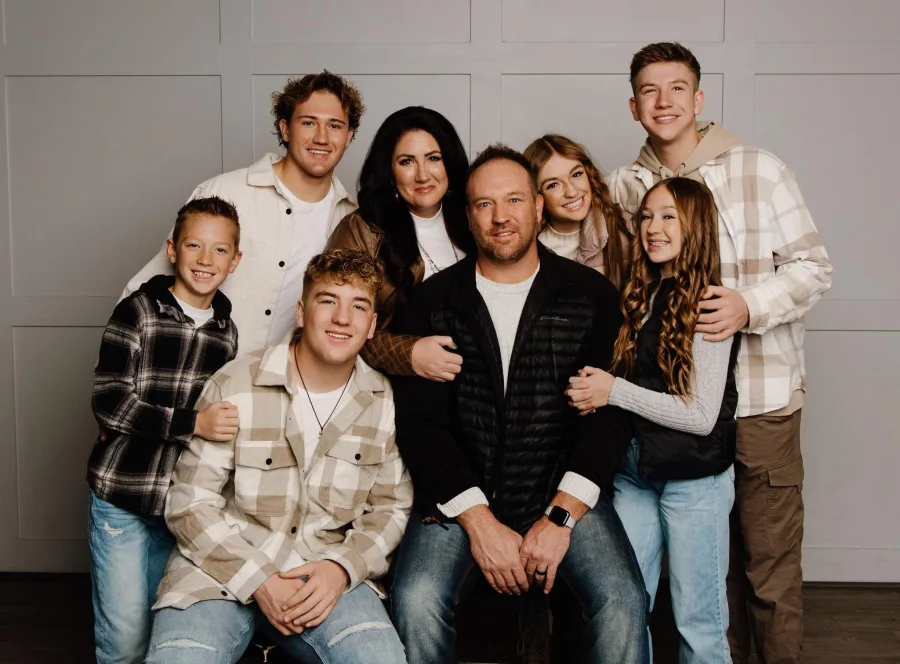 Kevin Moore with his family