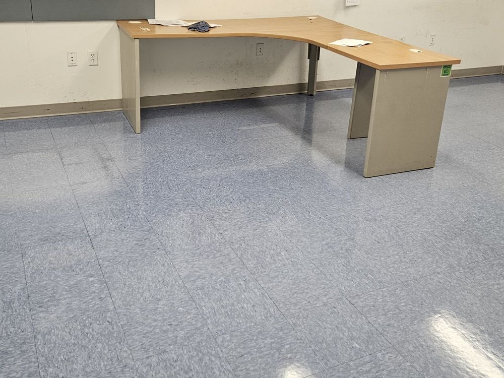 Floor after high-speed buffing