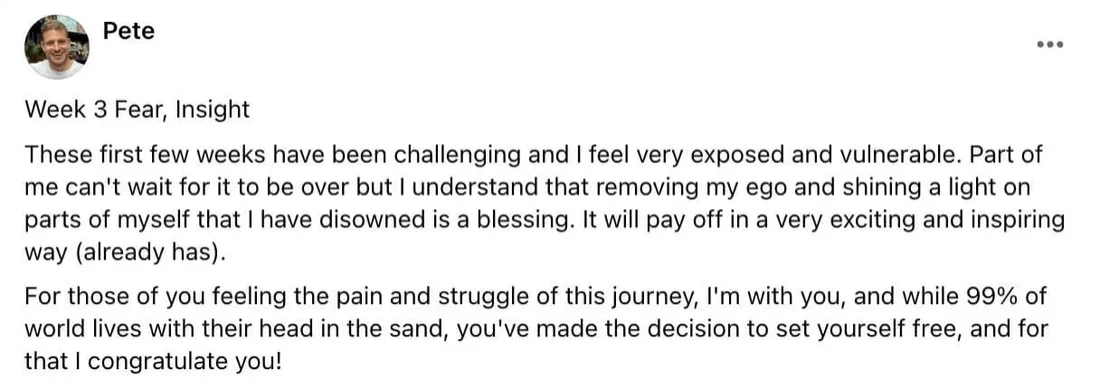 Written client review 107 — Transformation Mastery Mentoring 2.0.