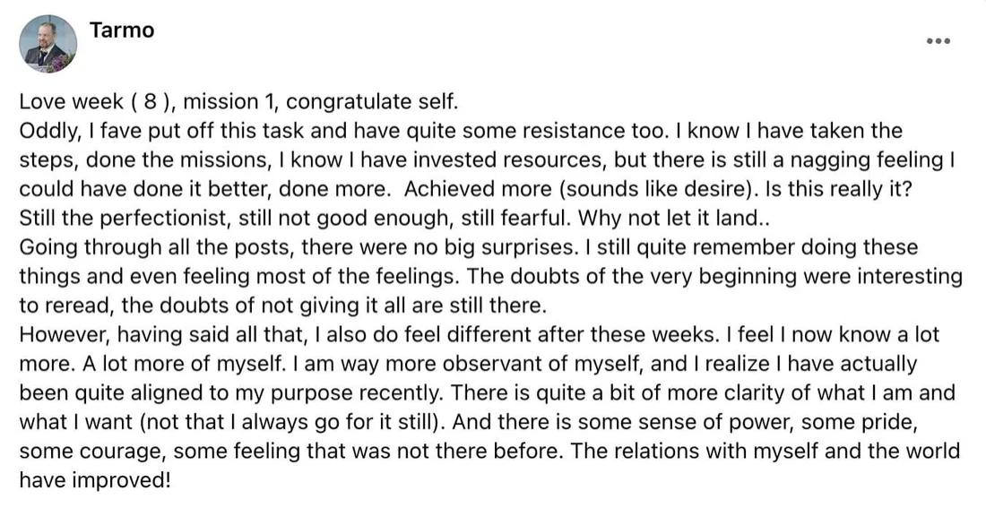 Written client review 89 — Transformation Mastery Mentoring 2.0.