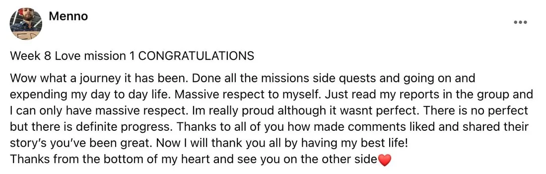 Written client review 168 — Transformation Mastery Mentoring 2.0.