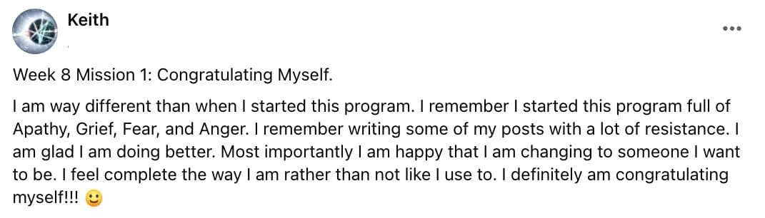 Written client review 163 — Transformation Mastery Mentoring 2.0.