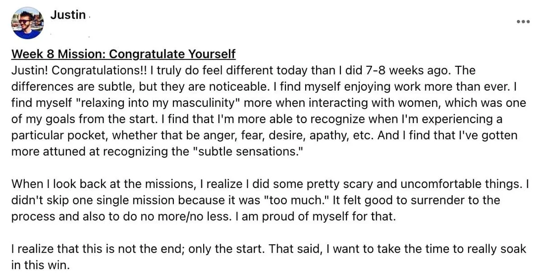 Written client review 27 — Transformation Mastery Mentoring 2.0.