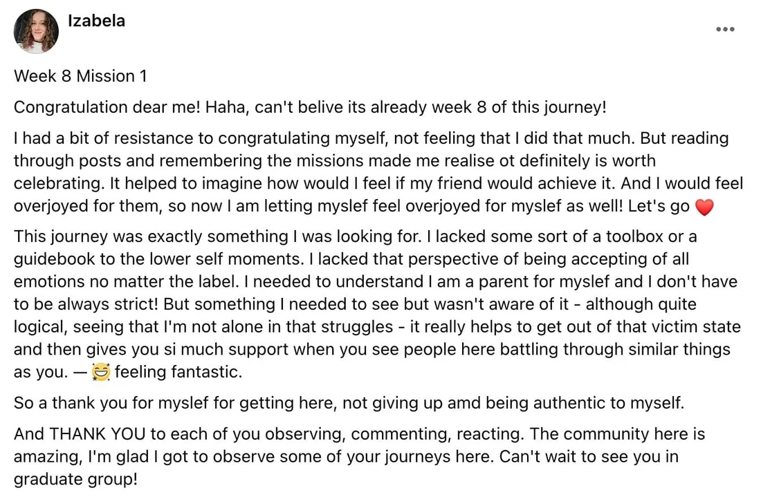 Written client review 174 — Transformation Mastery Mentoring 2.0.