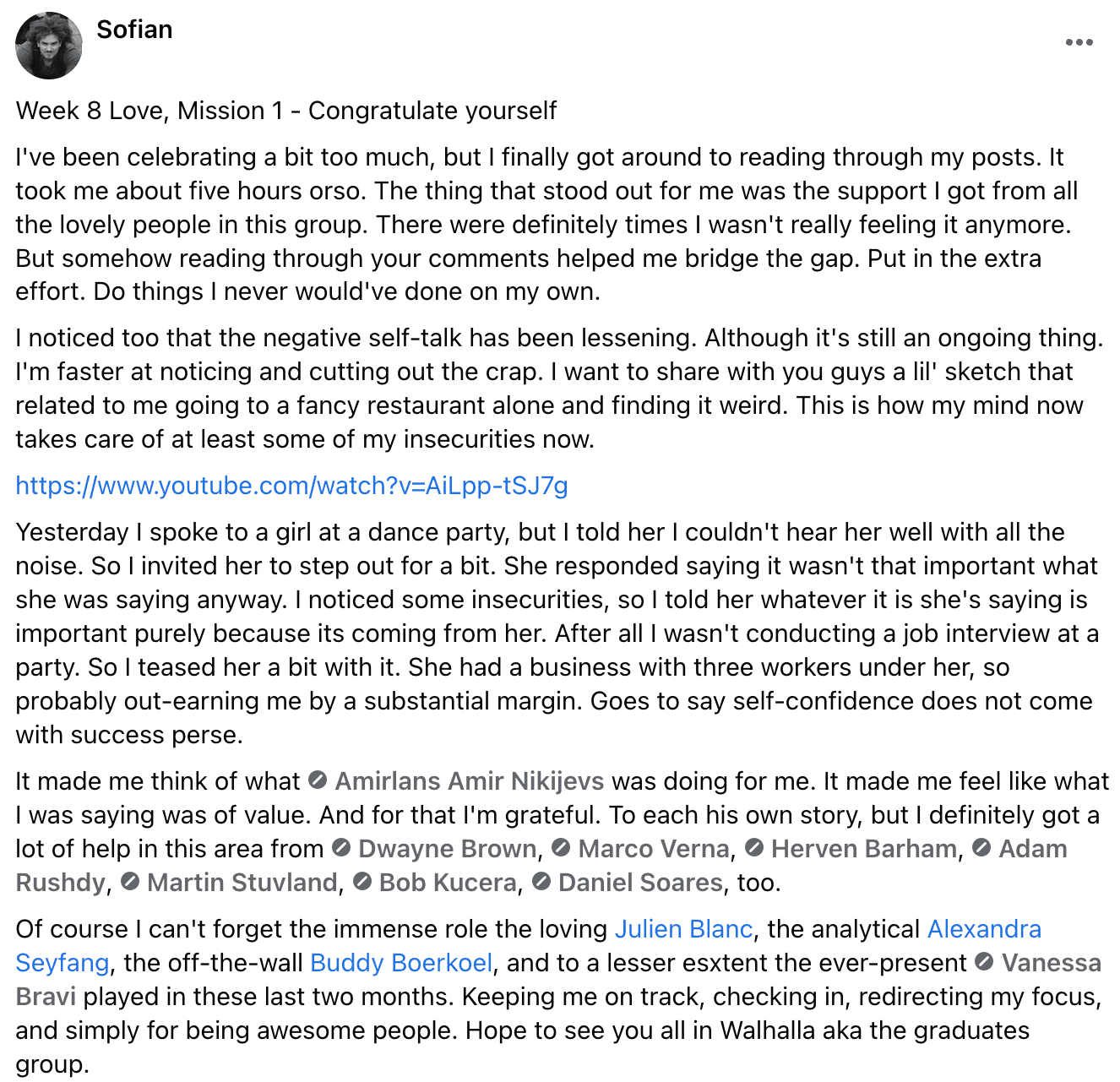 Written client review 120 — Transformation Mastery Mentoring 2.0.