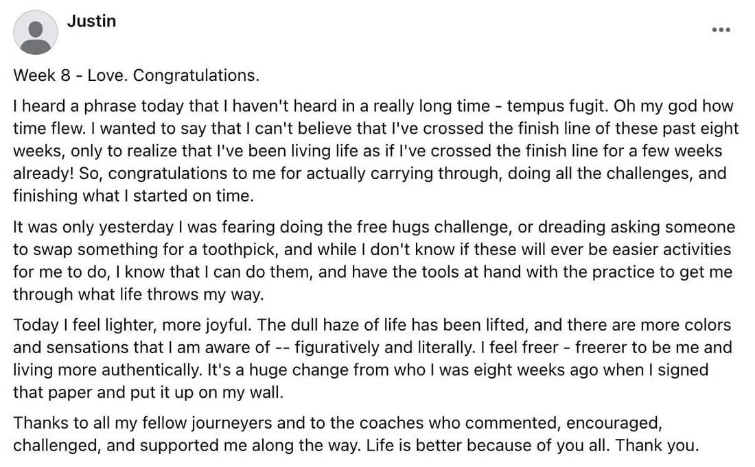 Written client review 23 — Transformation Mastery Mentoring 2.0.