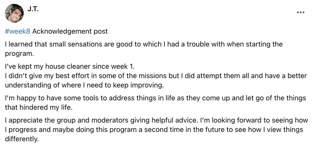 Written client review 113 — Transformation Mastery Mentoring 2.0.