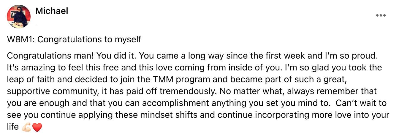 Written client review 37 — Transformation Mastery Mentoring 2.0.