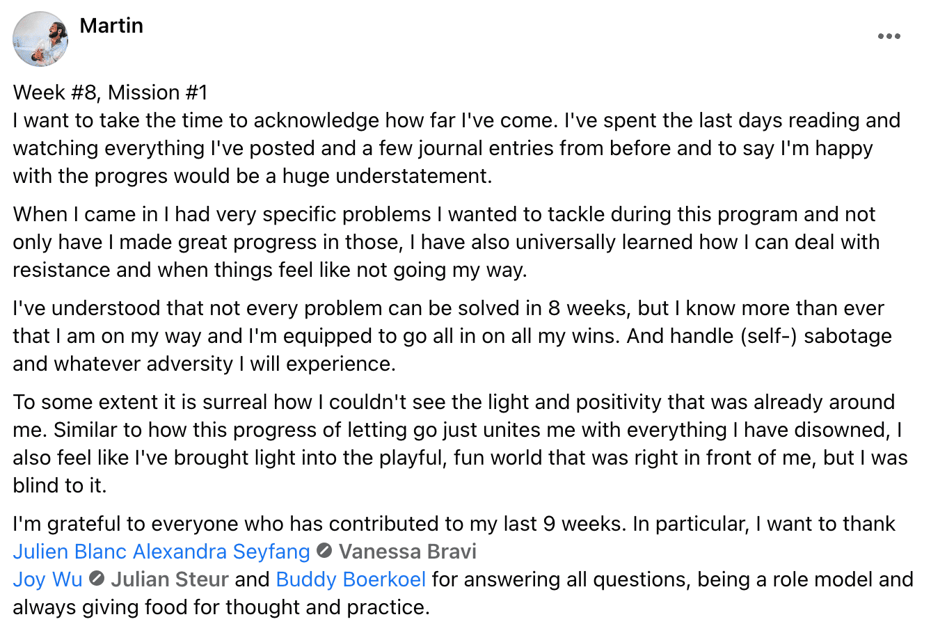 Written client review 148 — Transformation Mastery Mentoring 2.0.