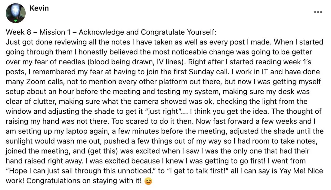 Written client review 126 — Transformation Mastery Mentoring 2.0.