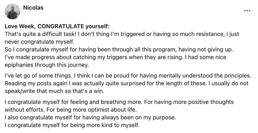 Written client review 129 — Transformation Mastery Mentoring 2.0.