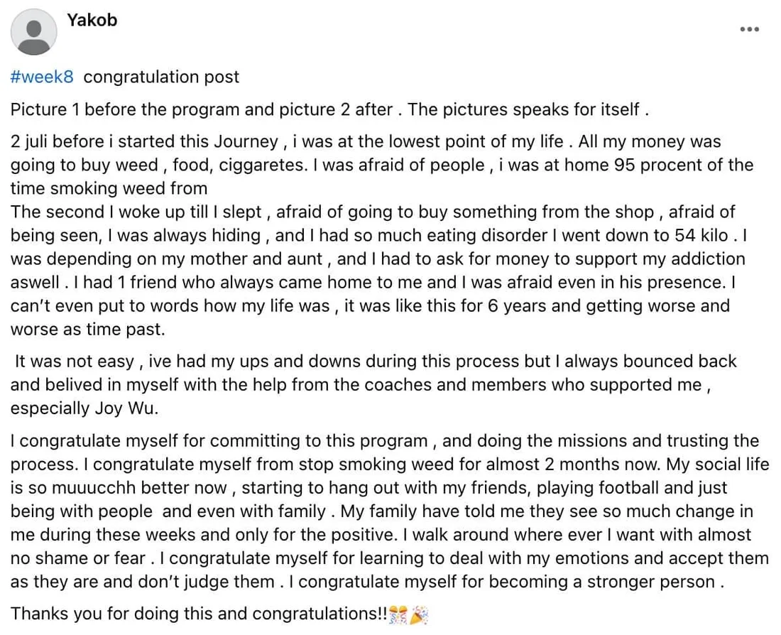 Written client review 61 — Transformation Mastery Mentoring 2.0.