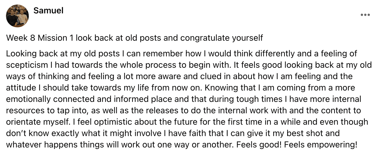 Written client review 136 — Transformation Mastery Mentoring 2.0.