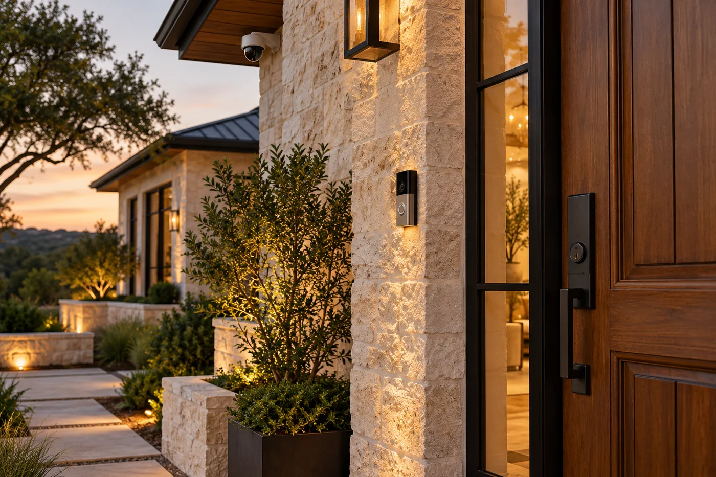 Discreet smart security and access at a San Antonio residence