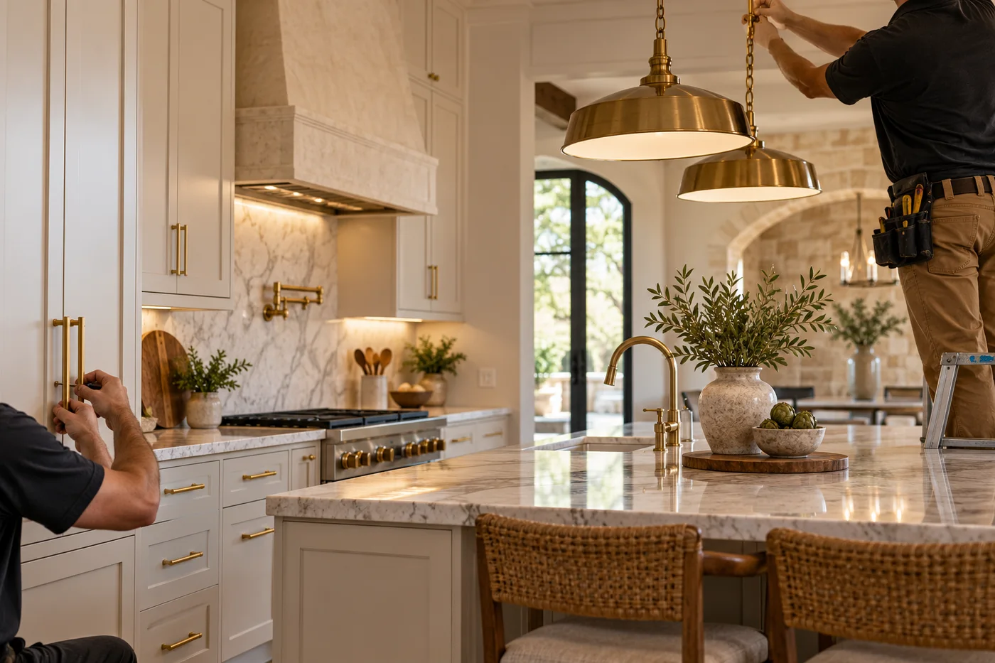 Fixture and hardware updates in a high-end San Antonio kitchen