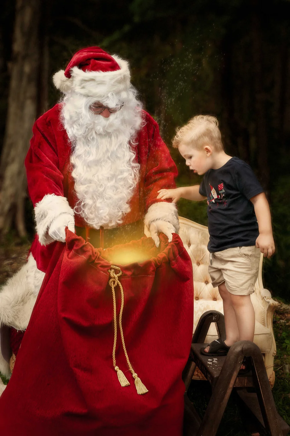 Finished Santa photo from a session