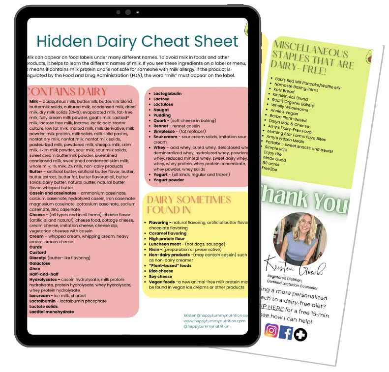 Hidden Dairy Cheat Sheet Mockup