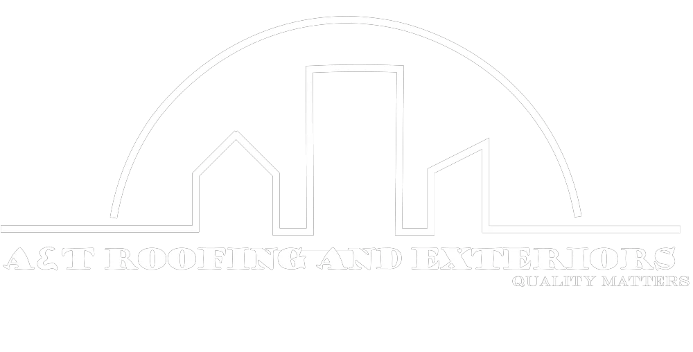 a&t roofing and exteriors logo