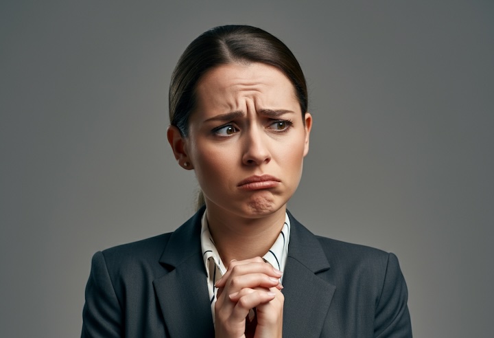 Worried about work.