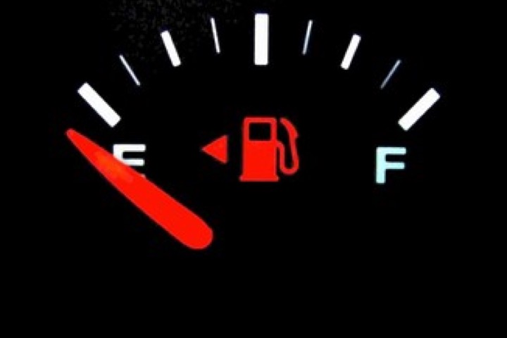 Running on empty.