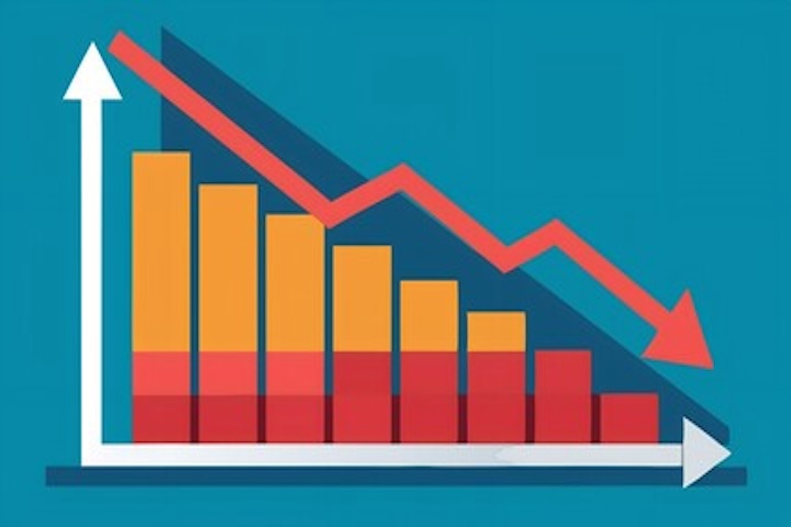 Falling graph.
