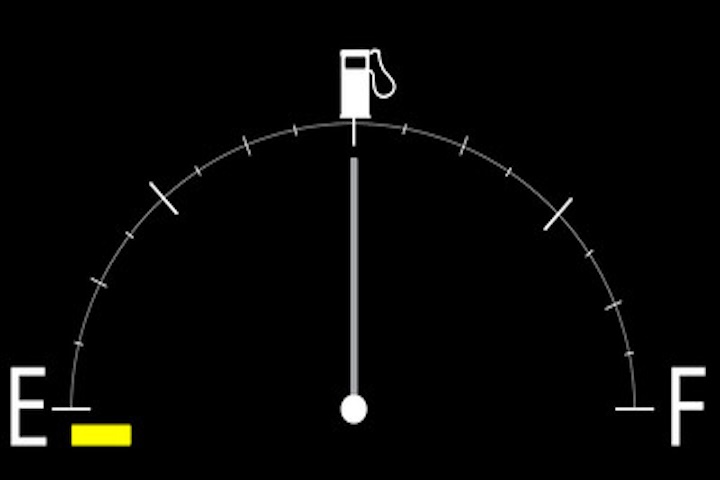 Half a tank.