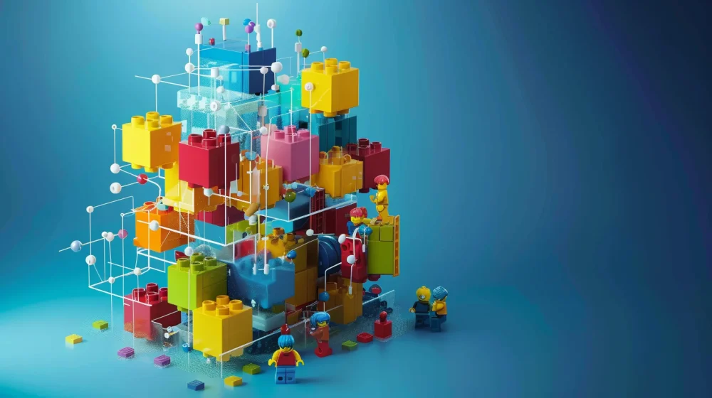 LEGO-Aufbau mit Figuren