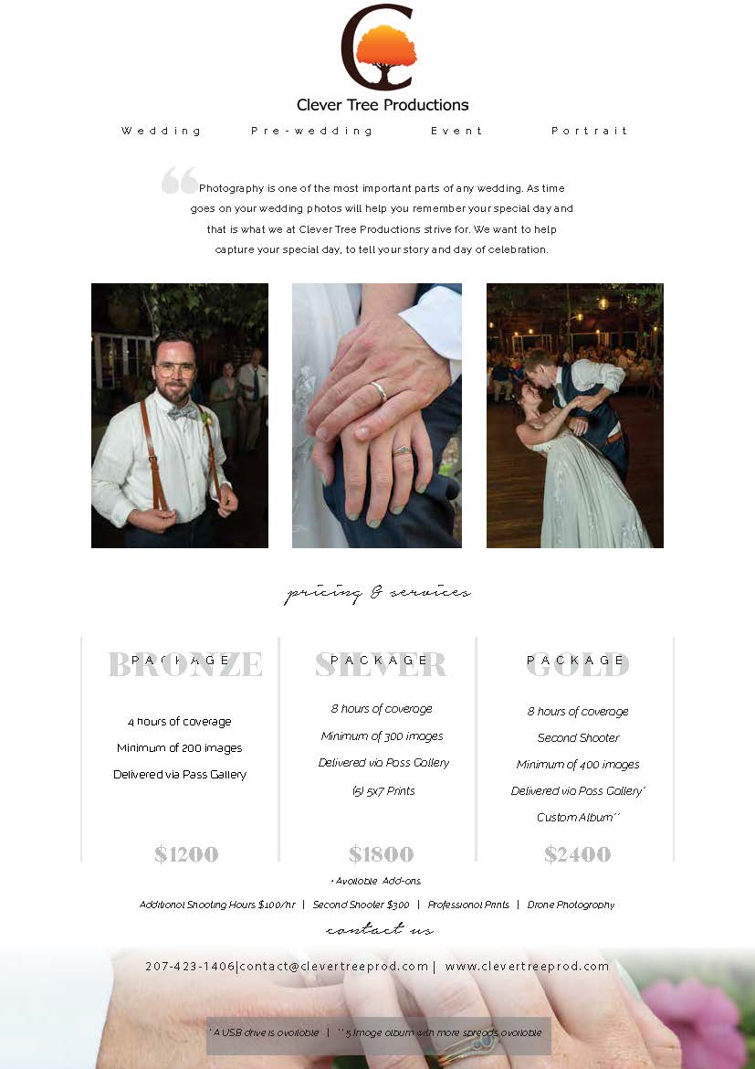 Wedding Photography Package Pricing