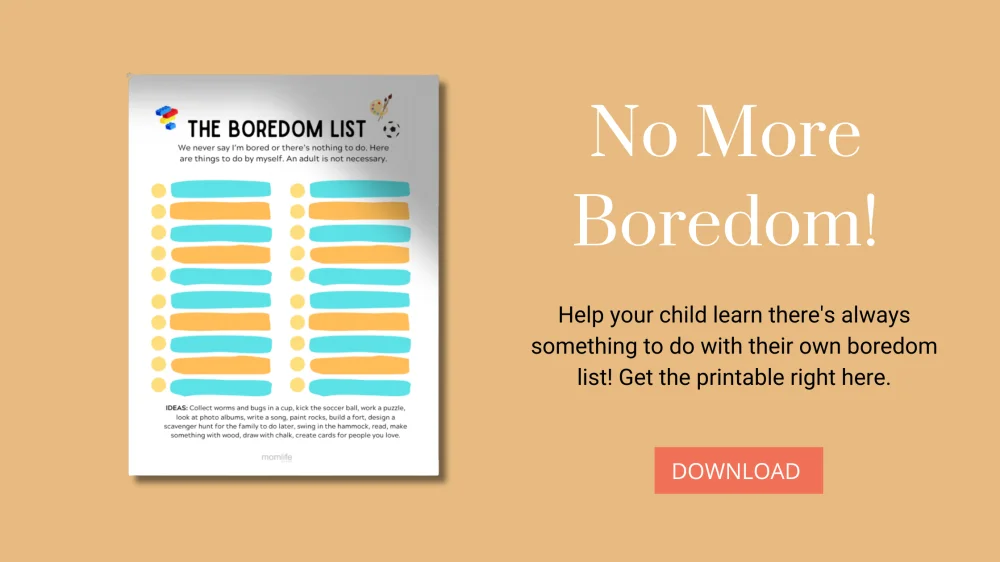 The Boredom List Printable