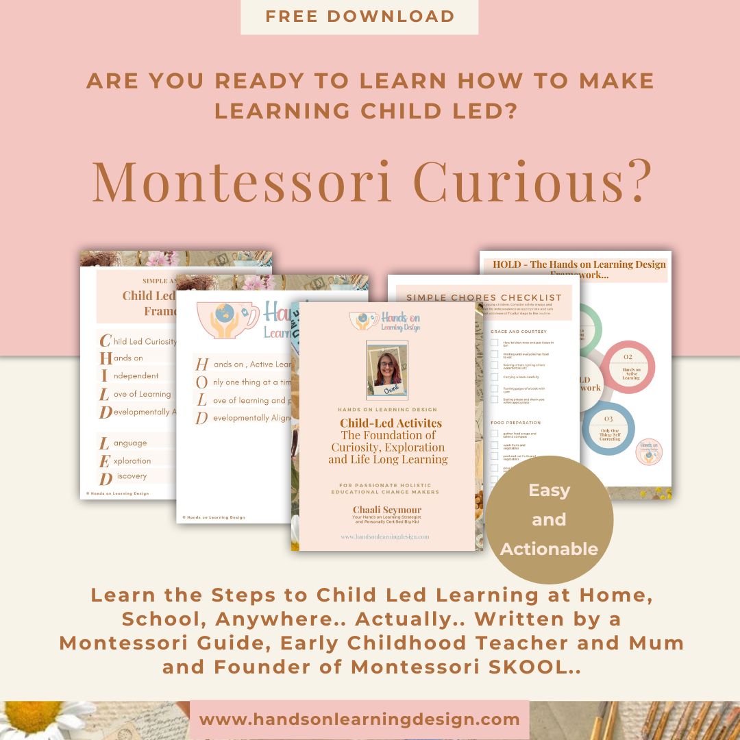 Child Led Activities Work Book for the Montessori Curious
