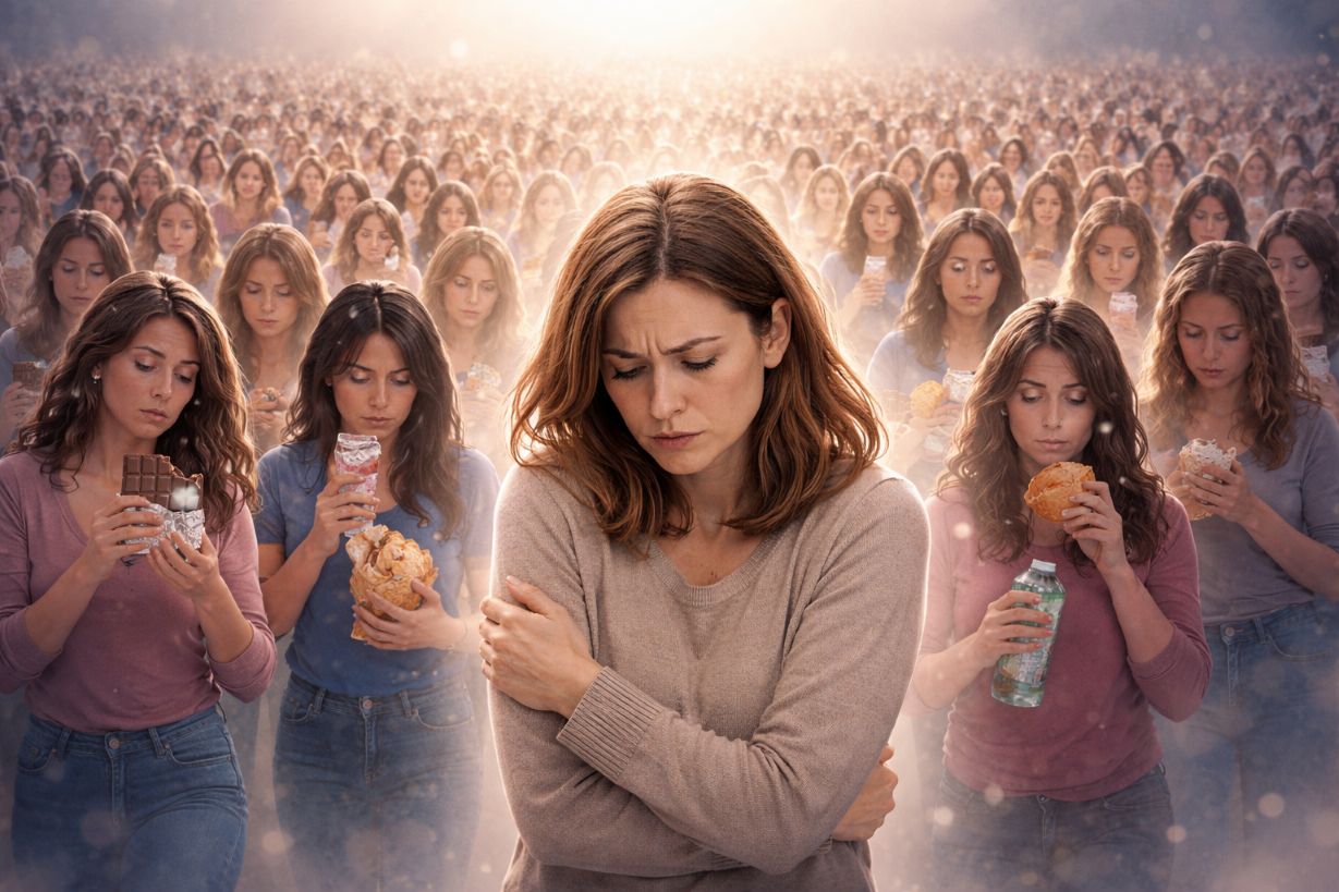 many women who binge eat coming together