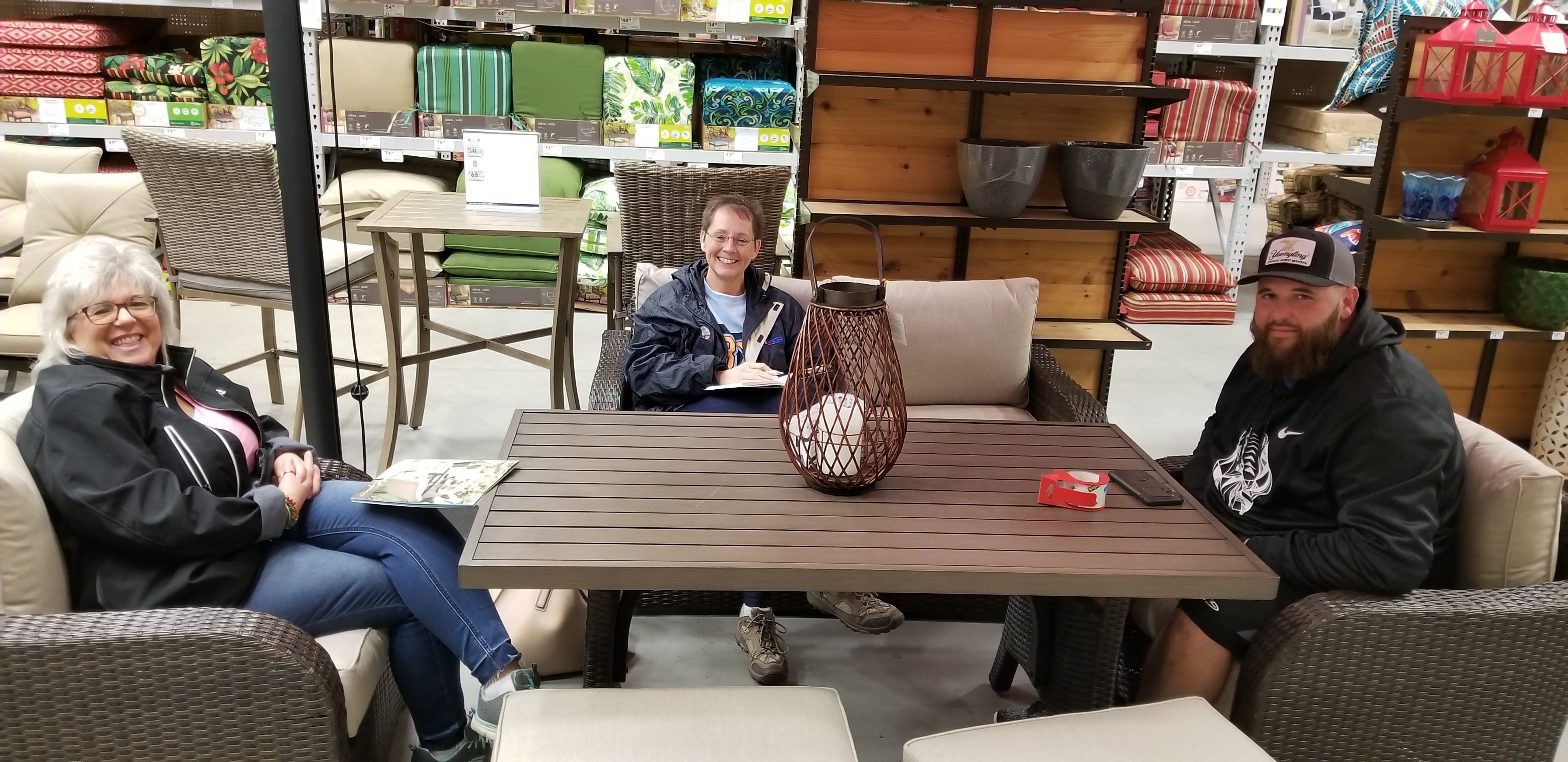 A few Board members discussing leadership opportunities at Lowes