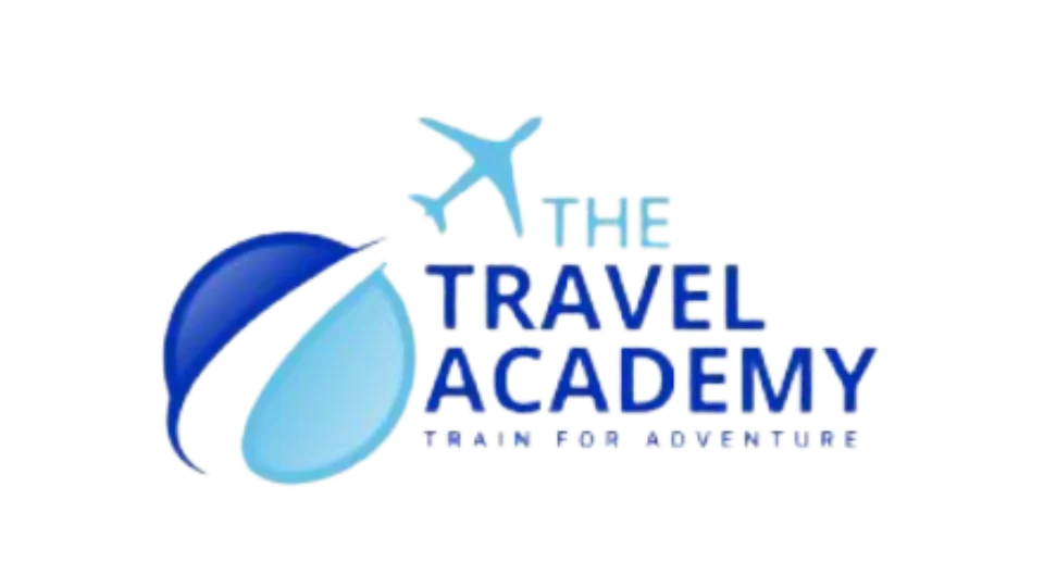 Travel Academy Logo; Multi Blue