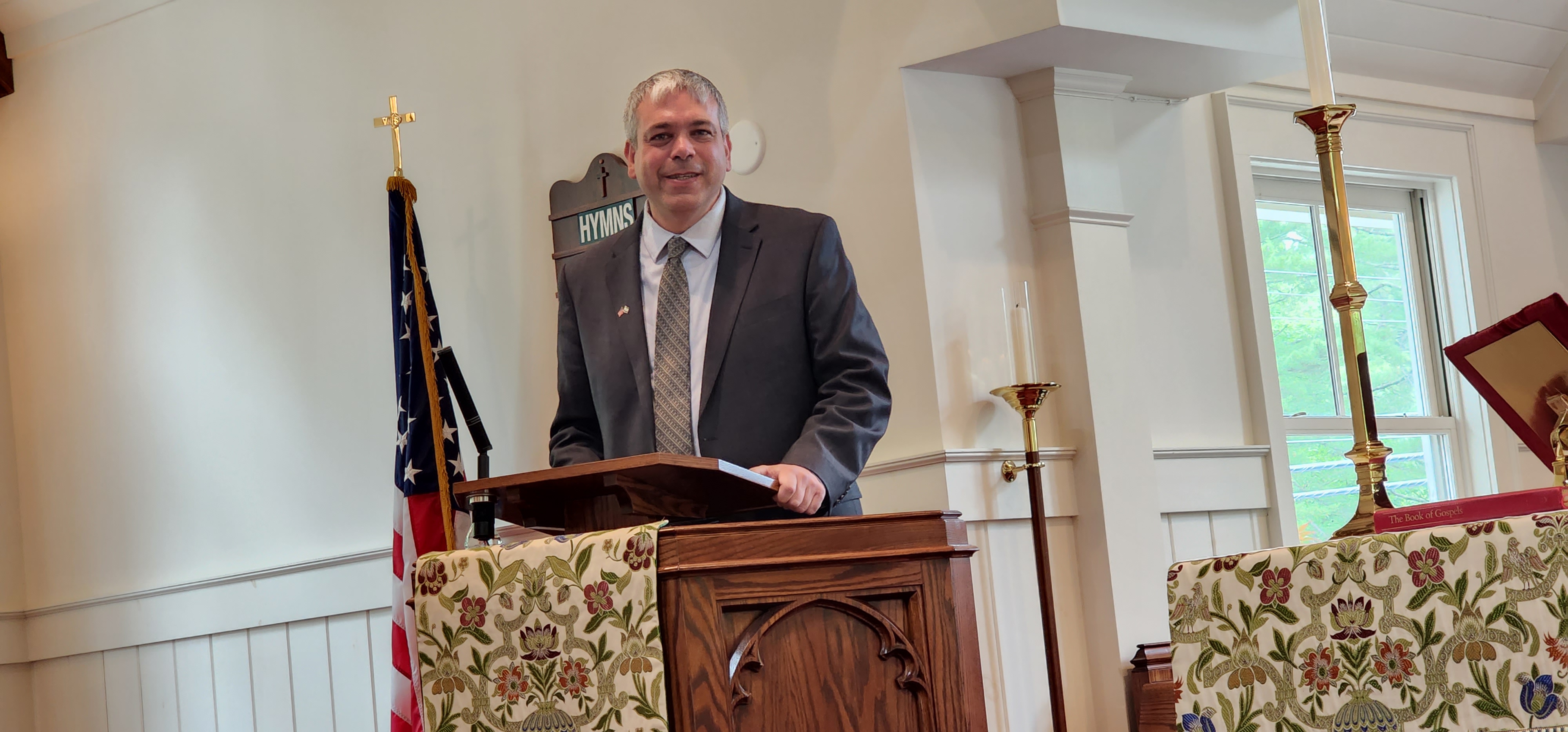 Aaron Speaking at a church