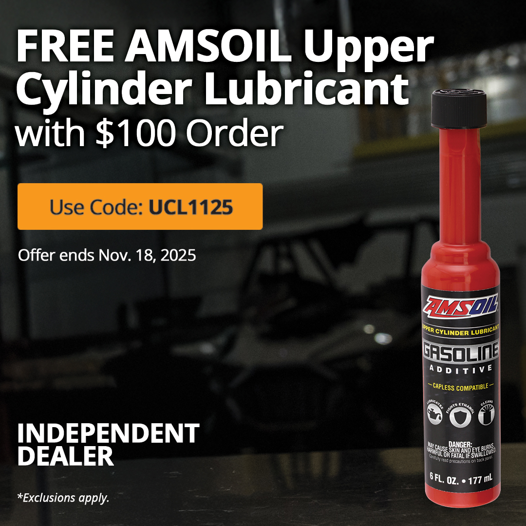alt="AMSOIL Double Rewards and Free Upper Cylinder Lubricant Promo"