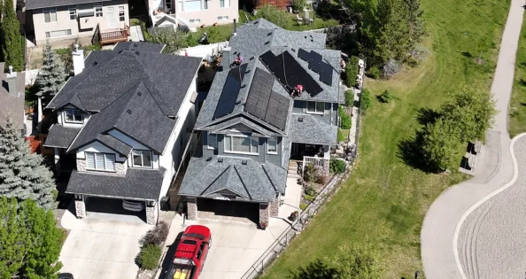 solar panel installation on Calgary home by Maverick Solar