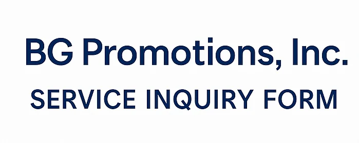 BG Promotions Inc. Service Inquiry Form
