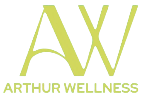 The logo "Arthur Wellness" appears in a clean, modern font, reflecting a professional and compassionate approach. It symbolizes a commitment to helping busy, bloated women soothe and solve their troubled tummy symptoms caused by small intestinal bacterial overgrowth (SIBO).