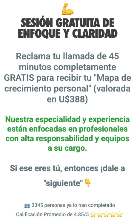 Sesión gratuita de enfoque y claridad