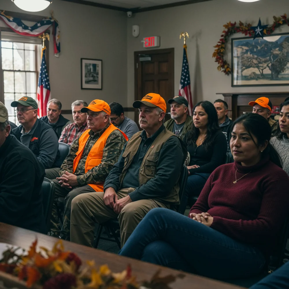 Americans at a town hall
