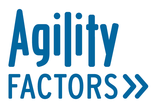 Agility Factors Logo in blue color with white background