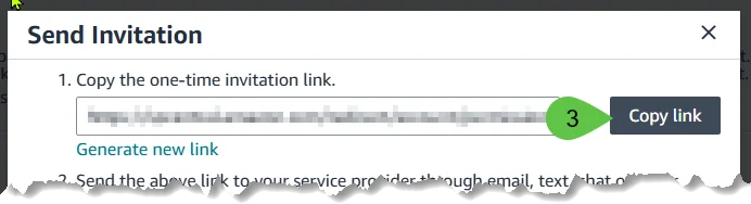 Click on "Copy Link" button